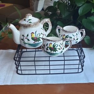 Napco Rooster & Vines Tea Set P2